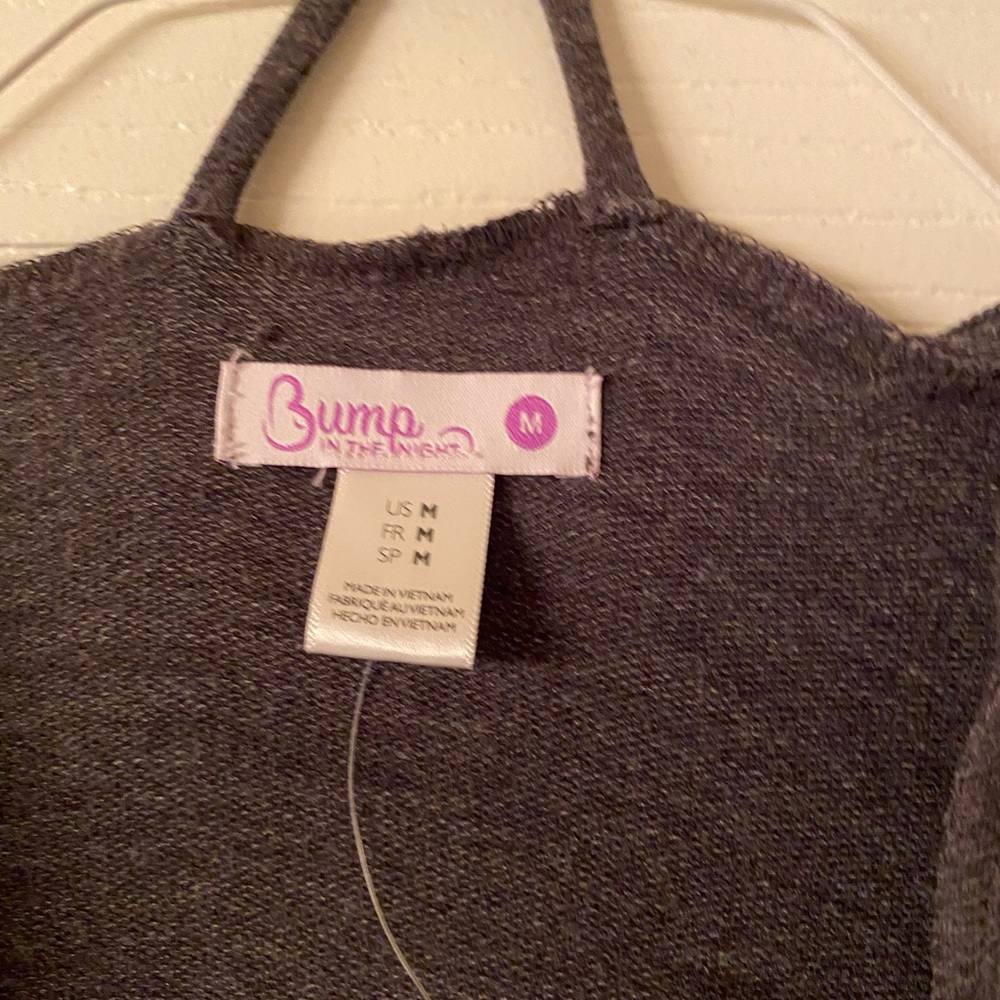 Gray maternity robe
